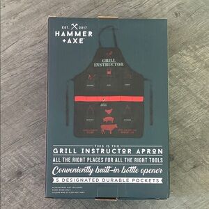 Hammer and axe grill instructor apron
